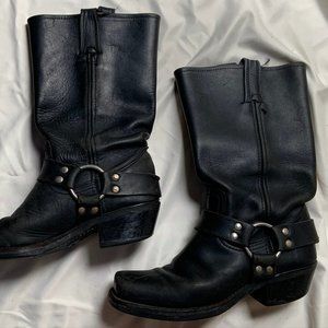 Frye Black Harness Boots, Size 7